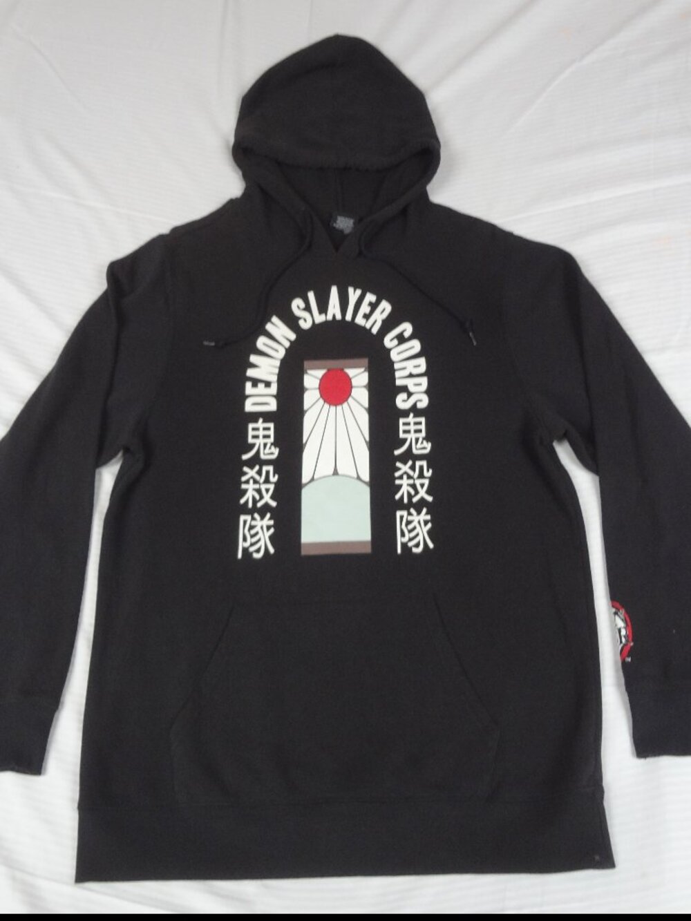 DEMON SLAYER CORPS ANIME BLACK PULLOVER HOODIE JACKET SIZE XL L806